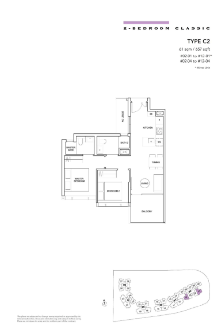 Hyll on holland 2 bedroom classic floor plan